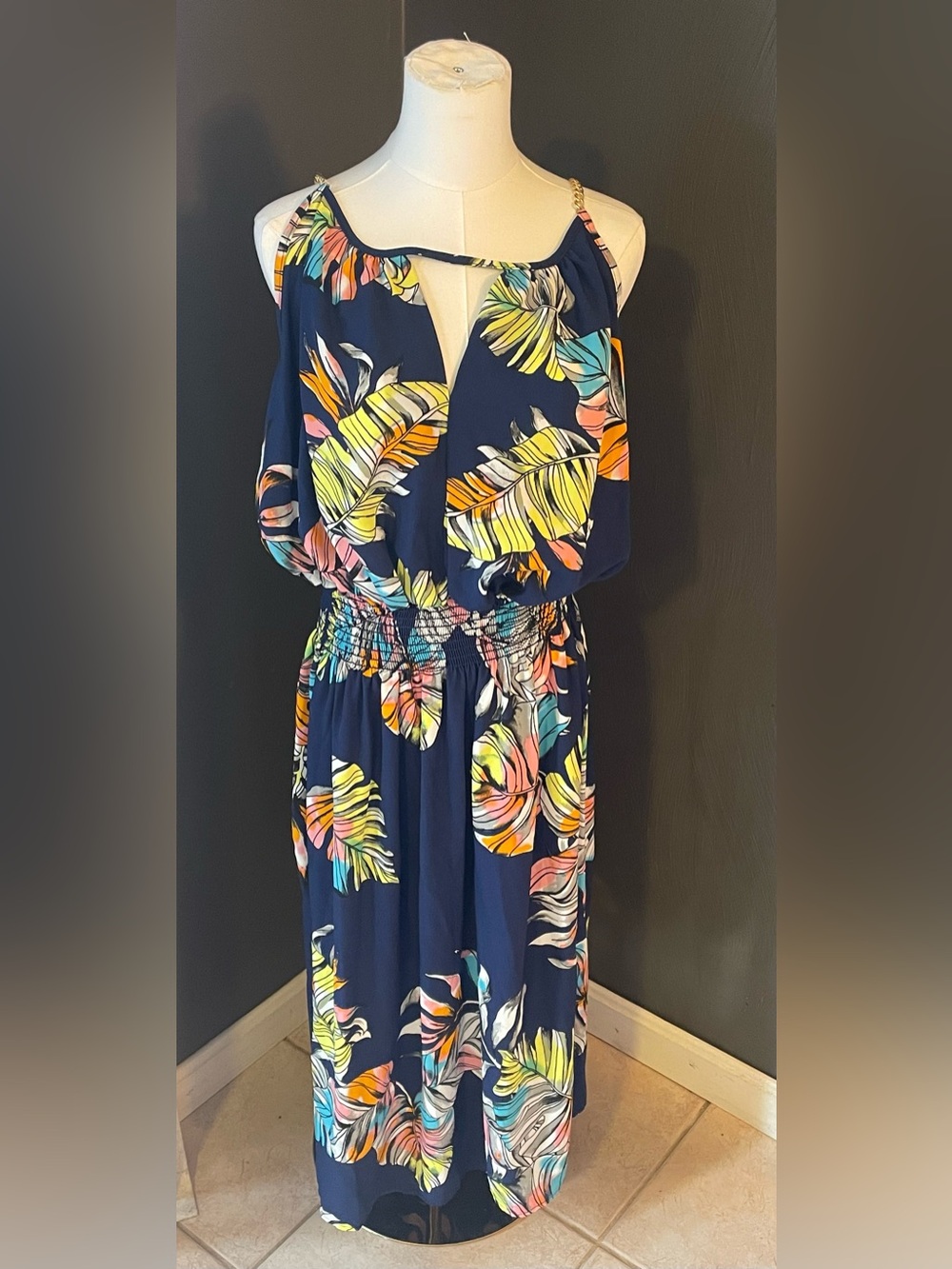 NWT Ashley Stewart Tropical Print Maxi Dress – Size 14/16